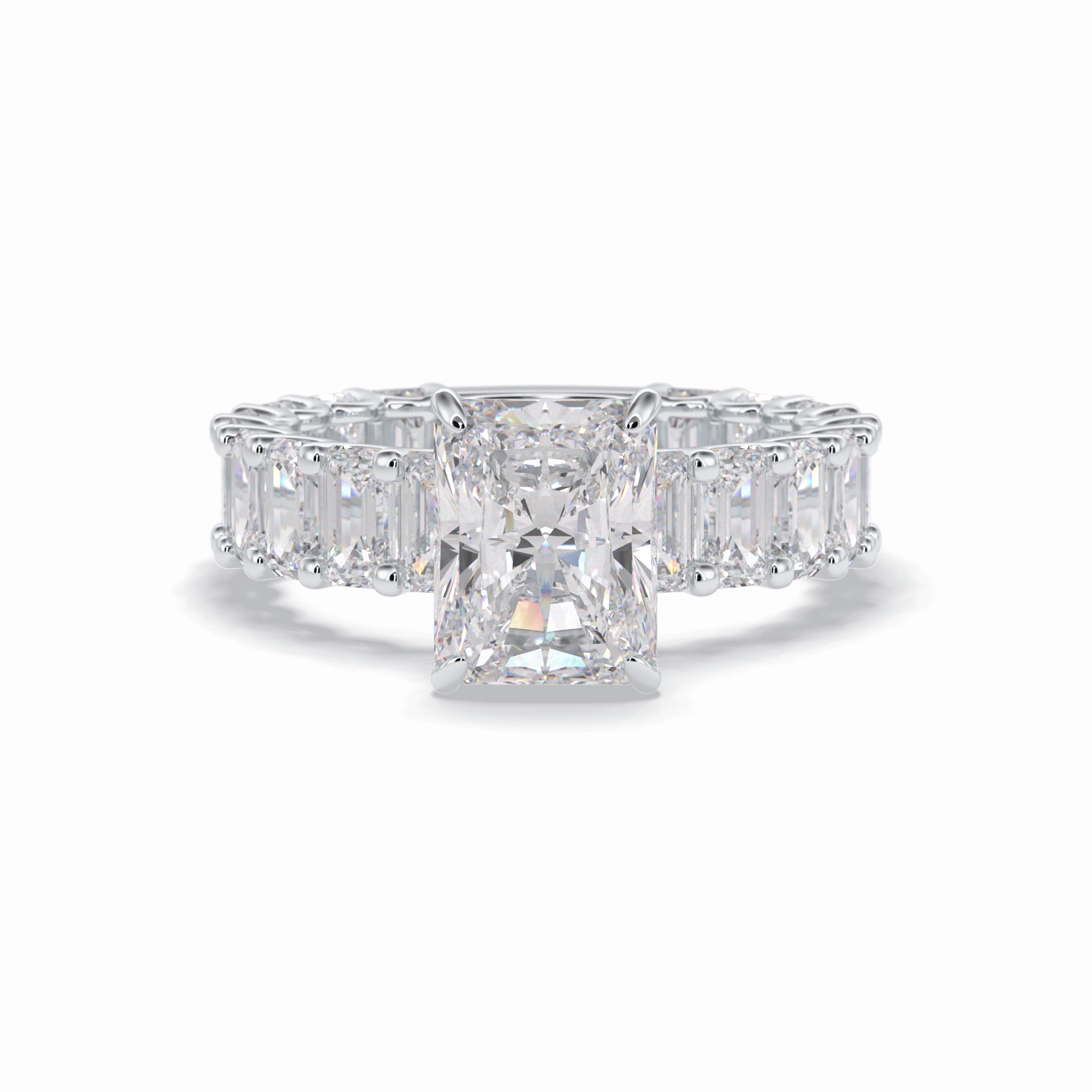 Radiant Pave Lab Grown Diamond Engagement Ring