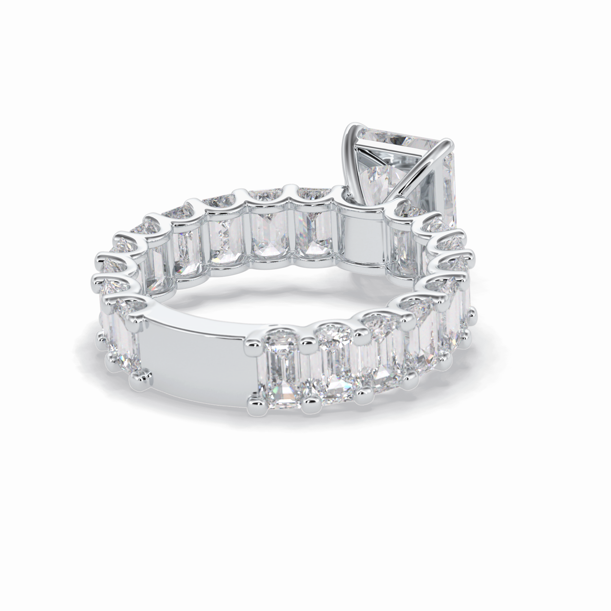 Radiant Pave Lab Grown Diamond Engagement Ring