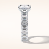 3.05 CT Radaint Shaped Pave Moissanite Engagement Ring