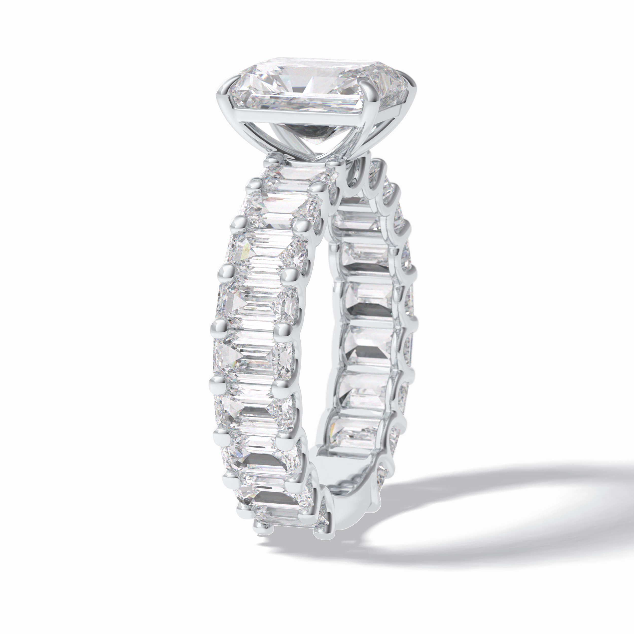 Radiant Pave Lab Grown Diamond Engagement Ring
