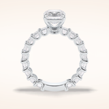 3.05 CT Radaint Shaped Pave Moissanite Engagement Ring