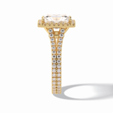 Radiant Halo, Pave & Split Shank Lab Grown Diamond Engagement Ring