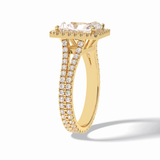 Radiant Halo, Pave & Split Shank Lab Grown Diamond Engagement Ring