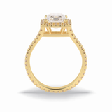 Radiant Halo, Pave & Split Shank Lab Grown Diamond Engagement Ring