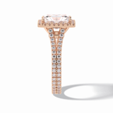 Radiant Halo, Pave & Split Shank Lab Grown Diamond Engagement Ring