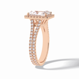 Radiant Halo, Pave & Split Shank Lab Grown Diamond Engagement Ring