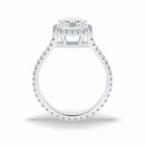 Radiant Halo, Pave & Split Shank Lab Grown Diamond Engagement Ring