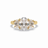 Oval Three Stone Lab Grown Diamond Engagement Ring