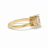Oval Three Stone Lab Grown Diamond Engagement Ring