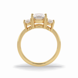 Oval Three Stone Lab Grown Diamond Engagement Ring