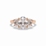 Oval Three Stone Lab Grown Diamond Engagement Ring