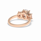 Oval Three Stone Lab Grown Diamond Engagement Ring