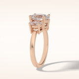 2.05 CT Oval Shaped Three Stone Moissanite Engagement Ring