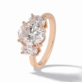 Oval Three Stone Lab Grown Diamond Engagement Ring
