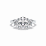 Oval Three Stone Lab Grown Diamond Engagement Ring