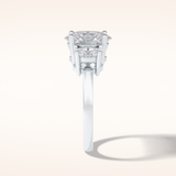 2.05 CT Oval Shaped Three Stone Moissanite Engagement Ring