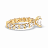 Round Pave Lab Grown Diamond Engagement Ring