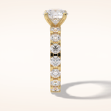 2.05 CT Round Shaped Pave Moissanite Engagement Ring