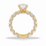 Round Pave Lab Grown Diamond Engagement Ring