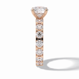 Round Pave Lab Grown Diamond Engagement Ring