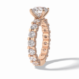 Round Pave Lab Grown Diamond Engagement Ring
