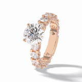Round Pave Lab Grown Diamond Engagement Ring