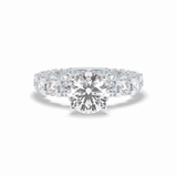 Round Pave Lab Grown Diamond Engagement Ring