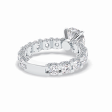 Round Pave Lab Grown Diamond Engagement Ring