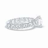 Round Pave Lab Grown Diamond Engagement Ring