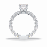 Round Pave Lab Grown Diamond Engagement Ring