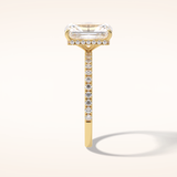 3 CT Radiant Shaped Pave Moissanite Engagement Ring