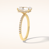 3 CT Radiant Shaped Pave Moissanite Engagement Ring