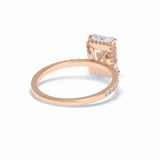 Radiant Hidden Halo & Pave Lab Grown Diamond Engagement Ring