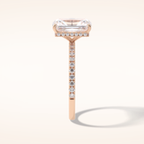 3 CT Radiant Shaped Pave Moissanite Engagement Ring