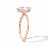Radiant Hidden Halo & Pave Lab Grown Diamond Engagement Ring