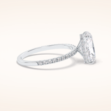 3 CT Radiant Shaped Pave Moissanite Engagement Ring