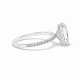 Radiant Hidden Halo & Pave Lab Grown Diamond Engagement Ring