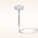 3 CT Radiant Shaped Pave Moissanite Engagement Ring