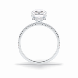 Radiant Hidden Halo & Pave Lab Grown Diamond Engagement Ring
