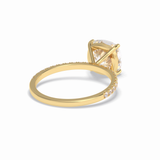 Cushion Pave Lab Grown Diamond Engagement Ring