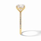 Cushion Pave Lab Grown Diamond Engagement Ring