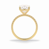 Cushion Pave Lab Grown Diamond Engagement Ring