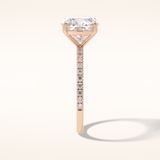 3.05 CT Cushion Shaped Pave Moissanite Engagement Ring