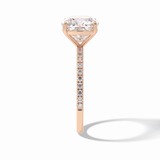 Cushion Pave Lab Grown Diamond Engagement Ring
