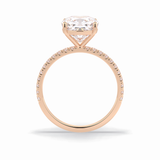 Cushion Pave Lab Grown Diamond Engagement Ring