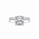 Cushion Pave Lab Grown Diamond Engagement Ring