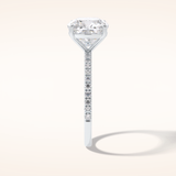 3.05 CT Cushion Shaped Pave Moissanite Engagement Ring