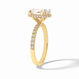 Oval Hidden Halo & Pave Lab Grown Diamond Engagement Ring