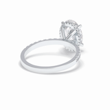 Oval Hidden Halo & Pave Lab Grown Diamond Engagement Ring