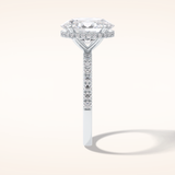 2.75 CT Oval Shaped Pave Moissanite Engagement Ring